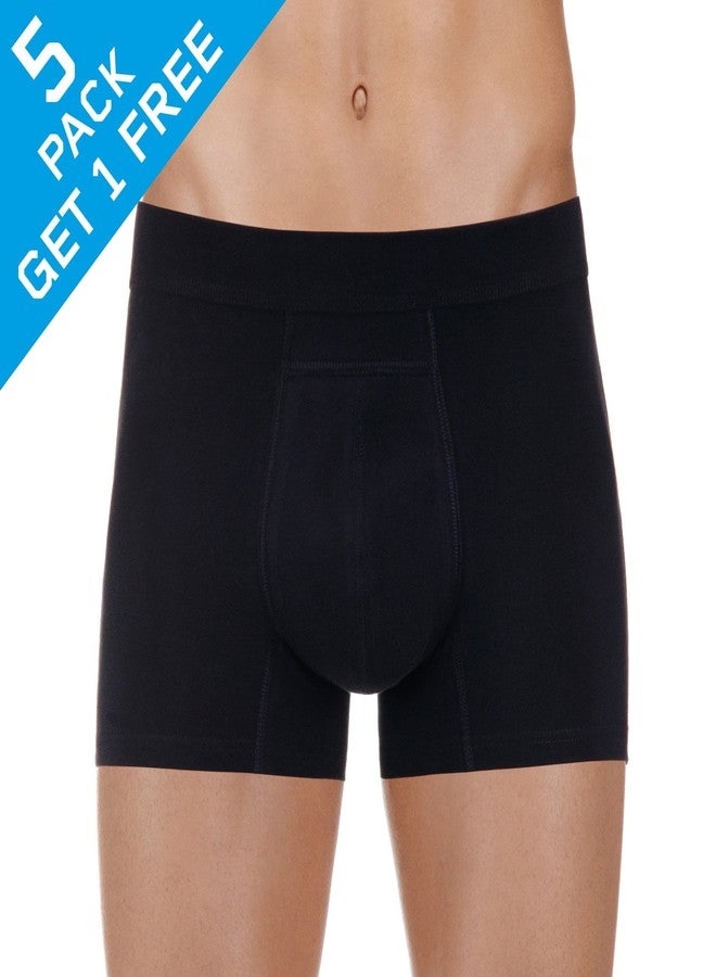 PROTECHDRY Washable & Reusable Urinary Incontinence Cotton Boxer Brief Underwear for Men - 5 Pack (Buy 4 Get 1 Free), Black, Size X-Large - Image 2